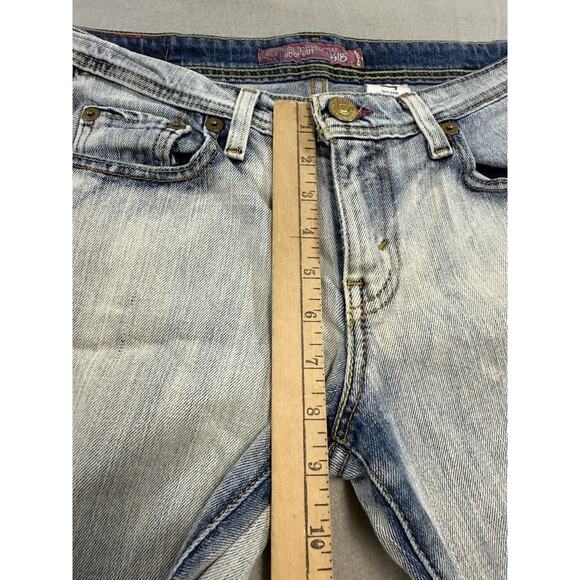 VTG Levi's 518 Jeans Womens 7M Juniors Faded Wash Bleached Look Superlow Bootcut - Picture 3 of 14